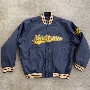 Steve & Barry's Michigan Varsity Jacket - Navy and Yellow Size XXL